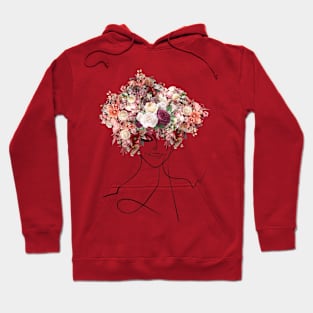 Flower Head Woman Drawing Hoodie